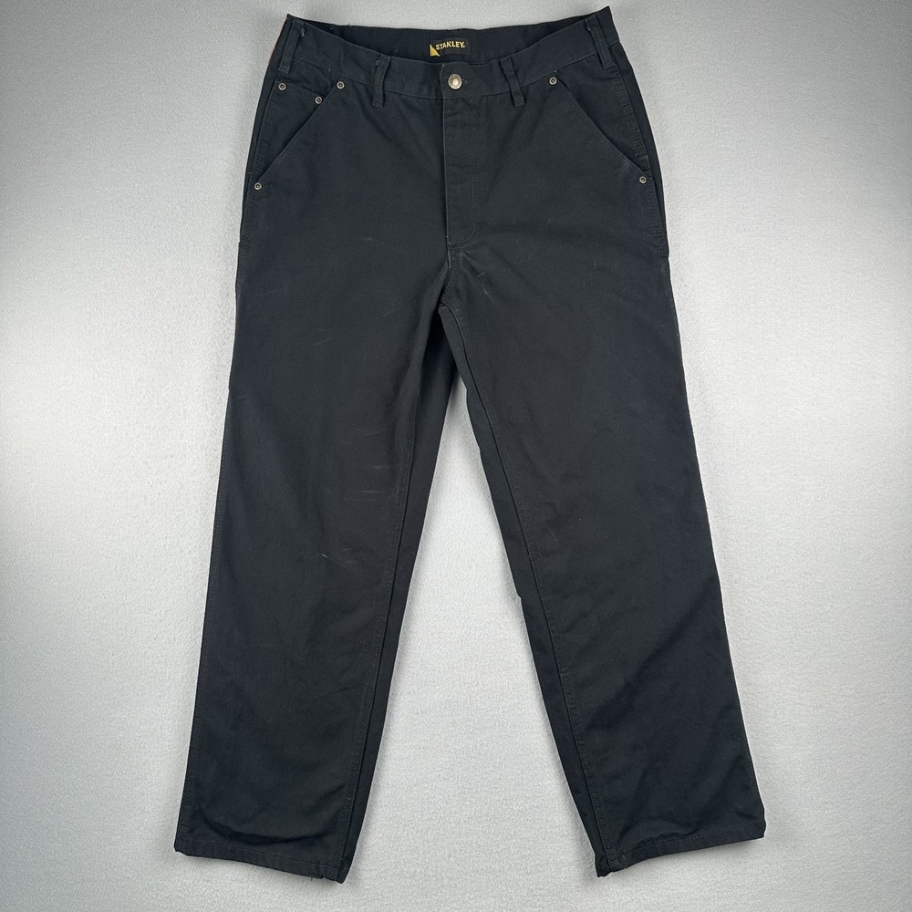 Stanley Workwear Carpenter Pants Mens Size 32x30 Black 100% Cotton